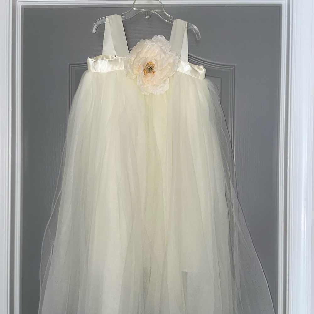 Off white flower girl dress